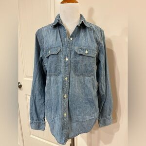 Ralph Lauren Women's Blue Button Down Shirt